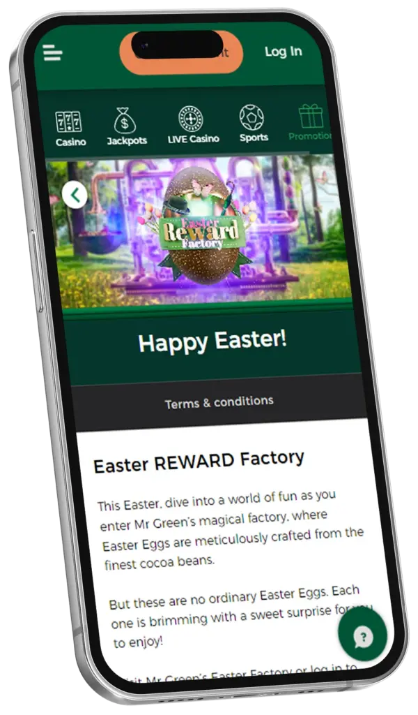 Mr Green Casino mobile app