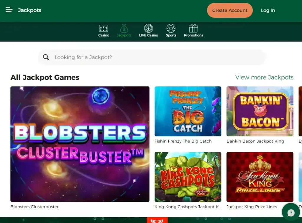 Jackpot-pelit Mr Green Suomi